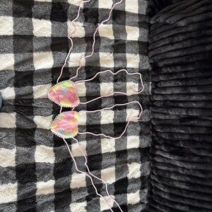 Vibrant Tie-Dye Bra with Pink Straps